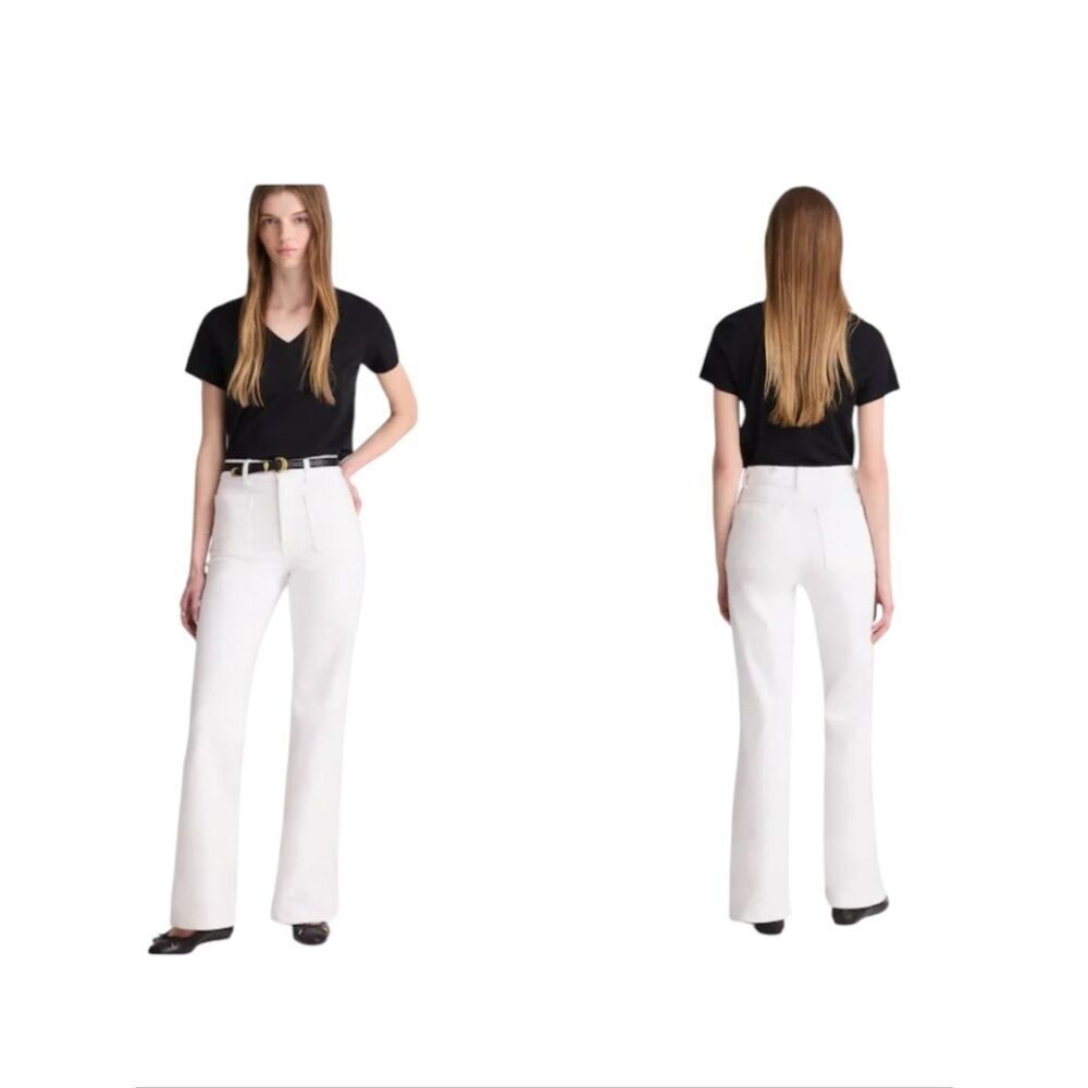 NWT Madewell The Emmy Wide-Leg Jean in Super Stretch Denim Tile White 30
